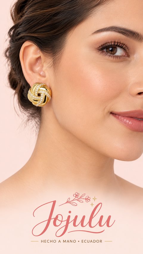 Aretes Nudo Dorado
