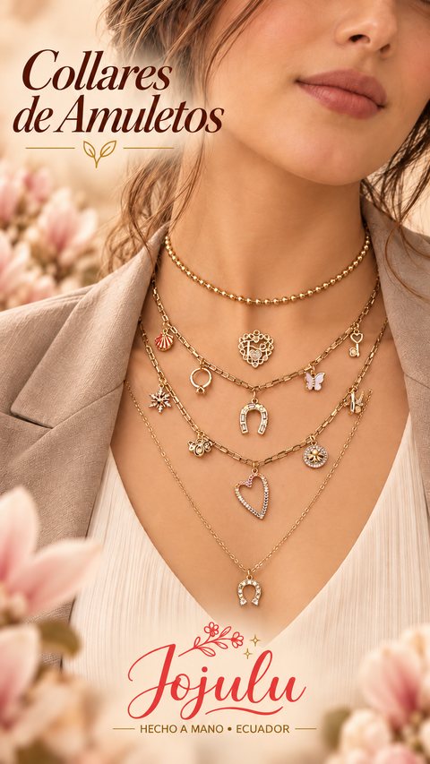 Collares de Amuletos — conjunto de cuatro collares