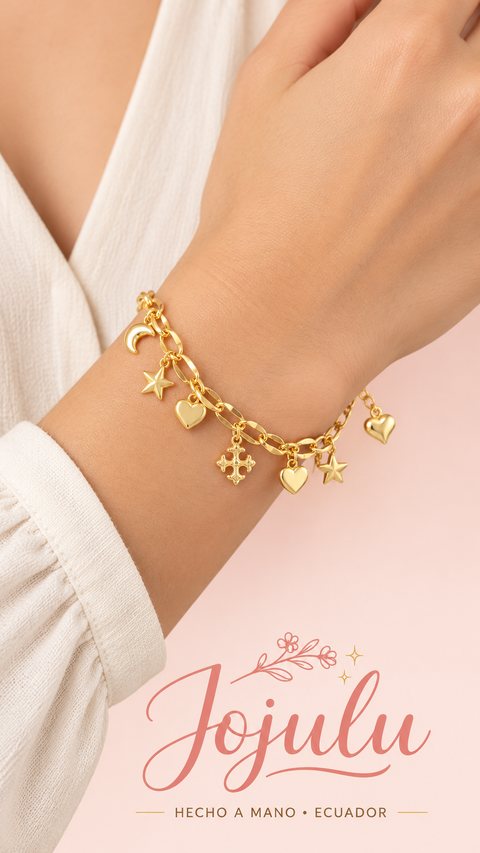 Pulsera de Amuletos Dorados — vista 1