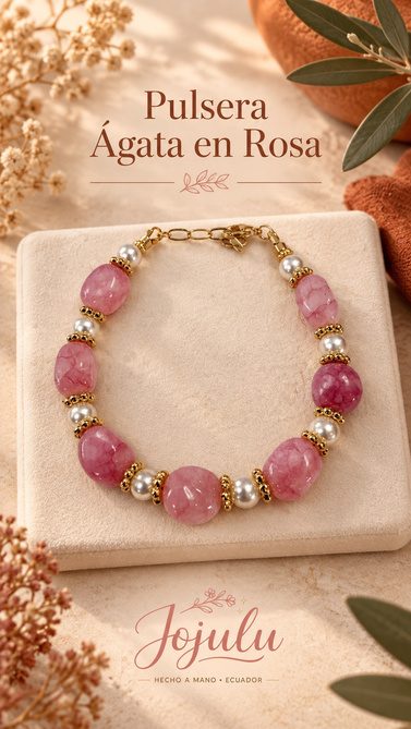 Pulsera Ágata Rosa