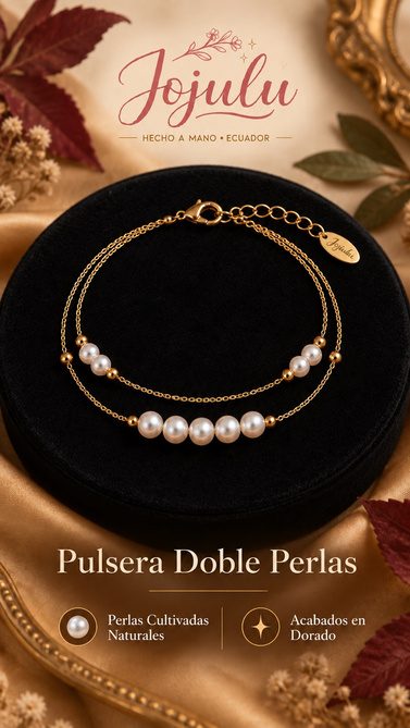 Pulsera Doble de Perlas