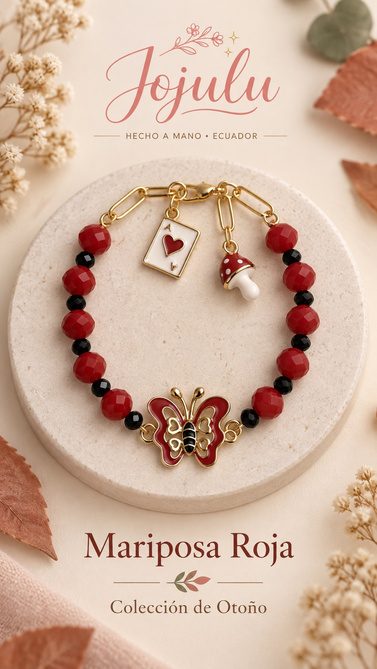 Pulsera Mariposa Roja