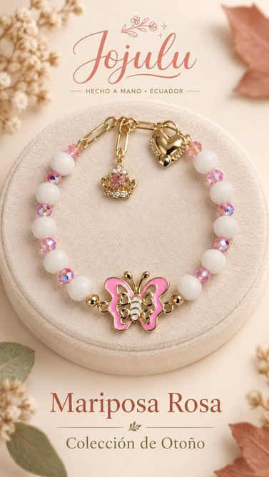 Pulsera Mariposa Rosa