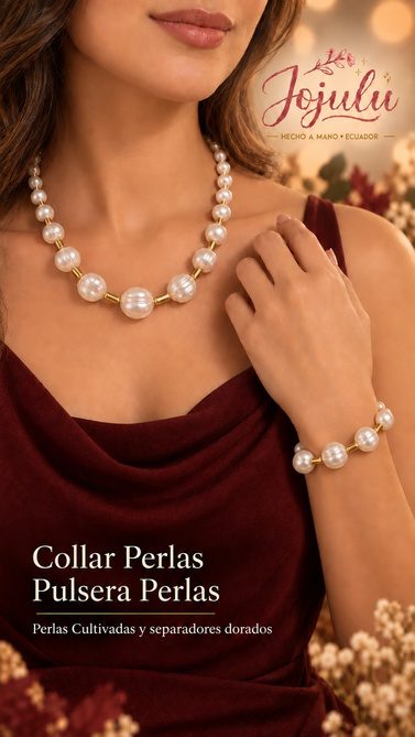 Collar y Pulsera Perlas Naturales