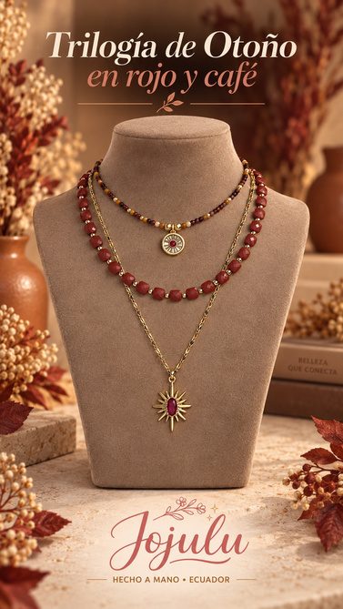 Trilogía de Otoño En rojo y café