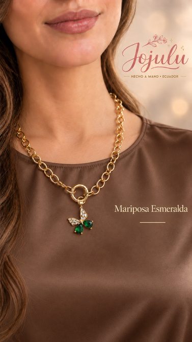 Collar Mariposa Esmeralda
