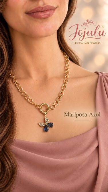 Collar Mariposa Azul
