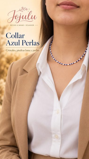 Collar Azul Perlas
