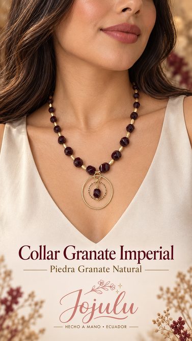 Collar Granate Imperial Piedra granate natural