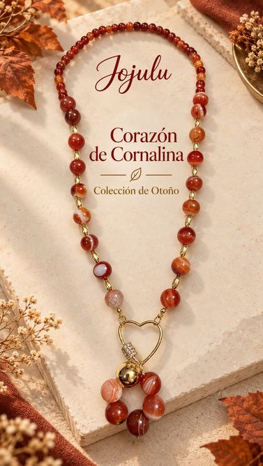 Collar Corazón de Cornalina