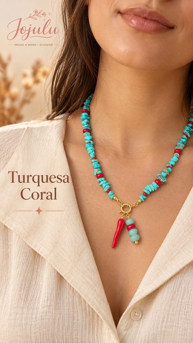 Collar Turquesa Coral