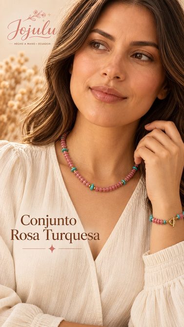 Collar Rosa Turquesa