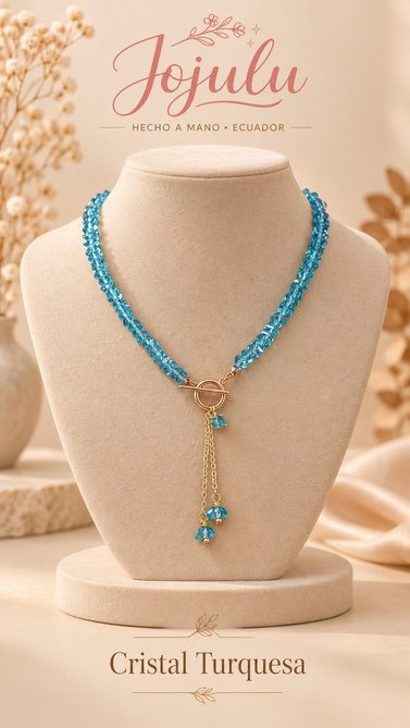 Collar Cristal Turquesa