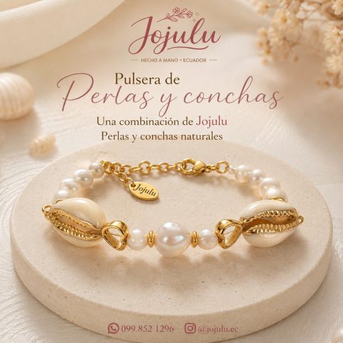 Pulsera Perlas y Conchas