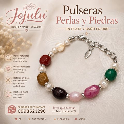 Pulsera Perlas y Piedras