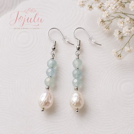 Aretes Moon Pearl