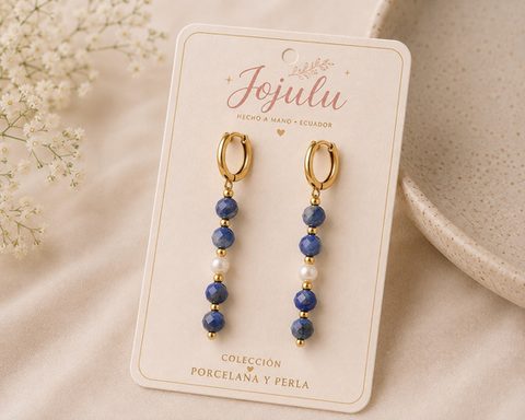 Aretes Piedras y Perla